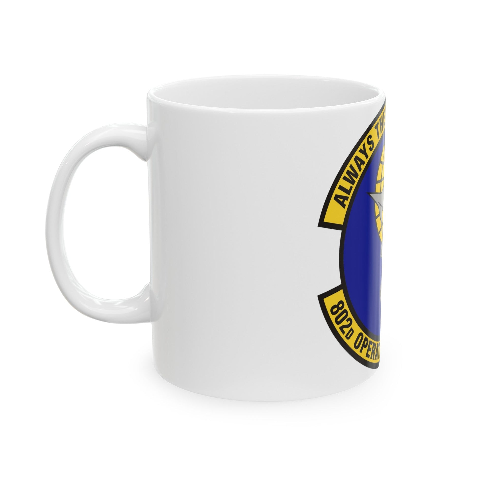 802d Operations Support Squadron (U.S. Air Force) White Coffee Mug-The Sticker Space