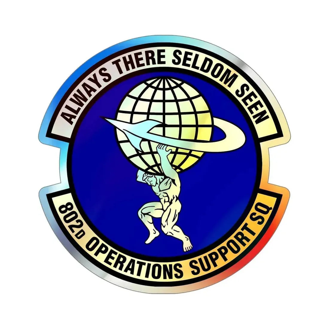 802d Operations Support Squadron (U.S. Air Force) Holographic STICKER Die-Cut Vinyl Decal - The Sticker Space