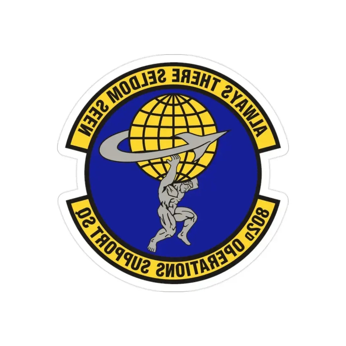 802d Operations Support Squadron (U.S. Air Force) REVERSE PRINT Transparent Die-Cut STICKER - The Sticker Space