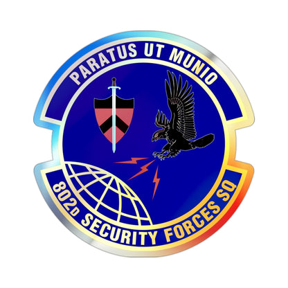 802d Security Forces Squadron (U.S. Air Force) Holographic STICKER Die-Cut Vinyl Decal-2 Inch-The Sticker Space