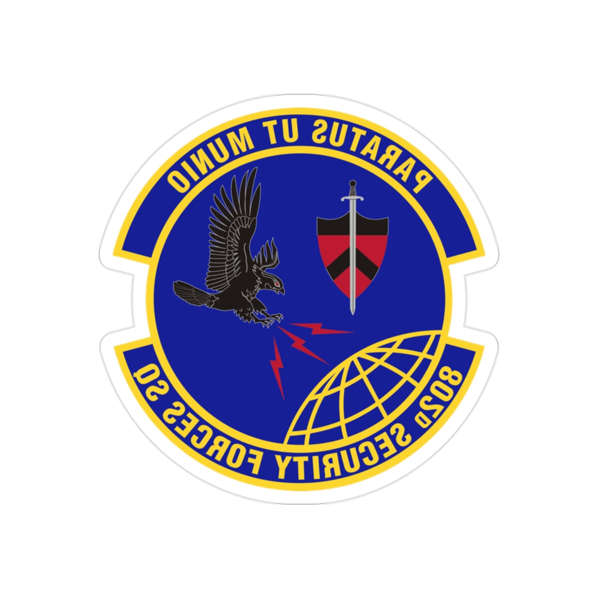 802d Security Forces Squadron (U.S. Air Force) REVERSE PRINT Transparent STICKER-2 Inch-The Sticker Space