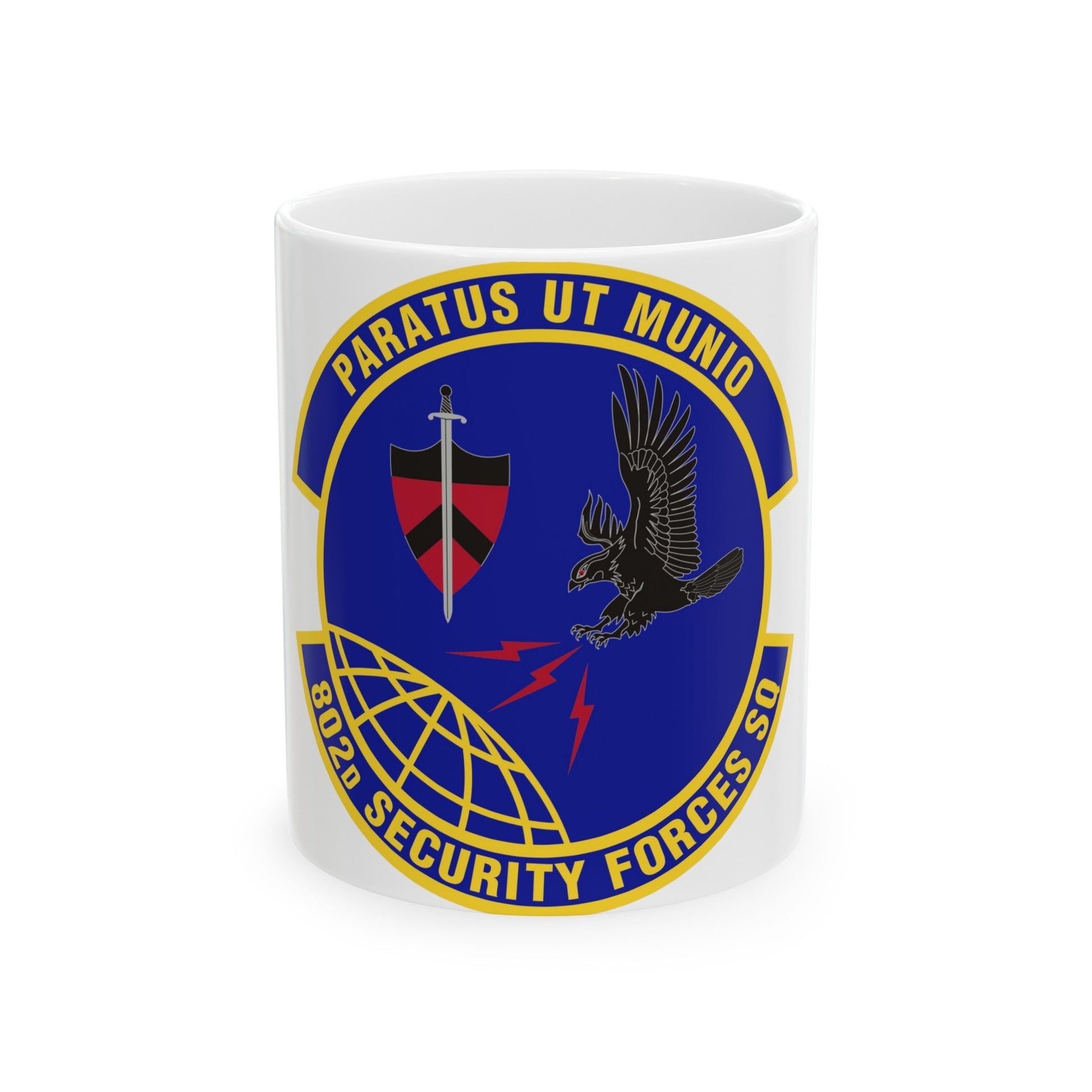 802d Security Forces Squadron (U.S. Air Force) White Coffee Mug-11oz-The Sticker Space