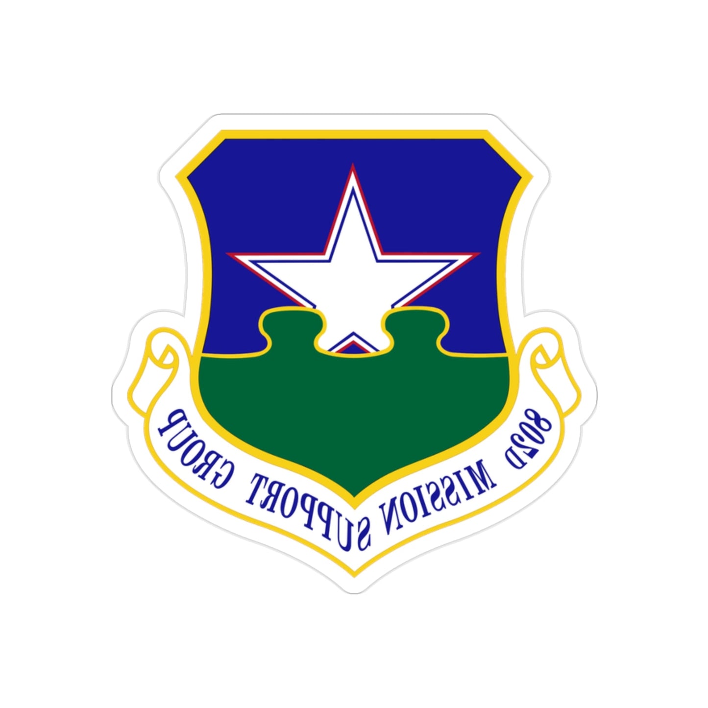 802nd Mission Support Group (U.S. Air Force) REVERSE PRINT Transparent STICKER-2 Inch-The Sticker Space