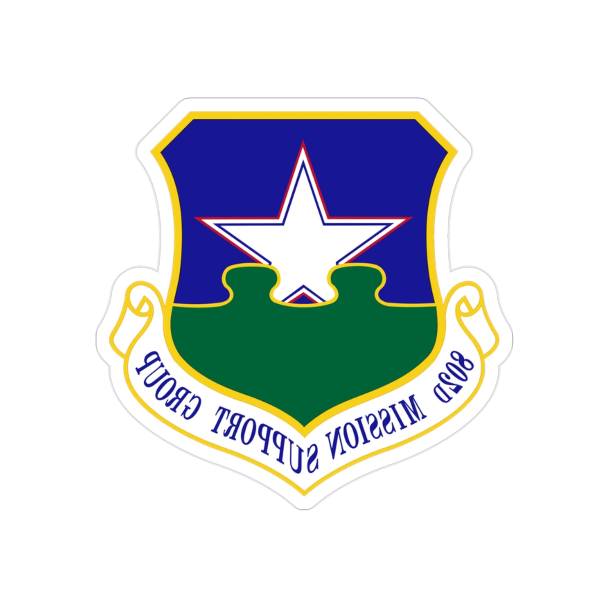 802nd Mission Support Group (U.S. Air Force) REVERSE PRINT Transparent STICKER-2 Inch-The Sticker Space