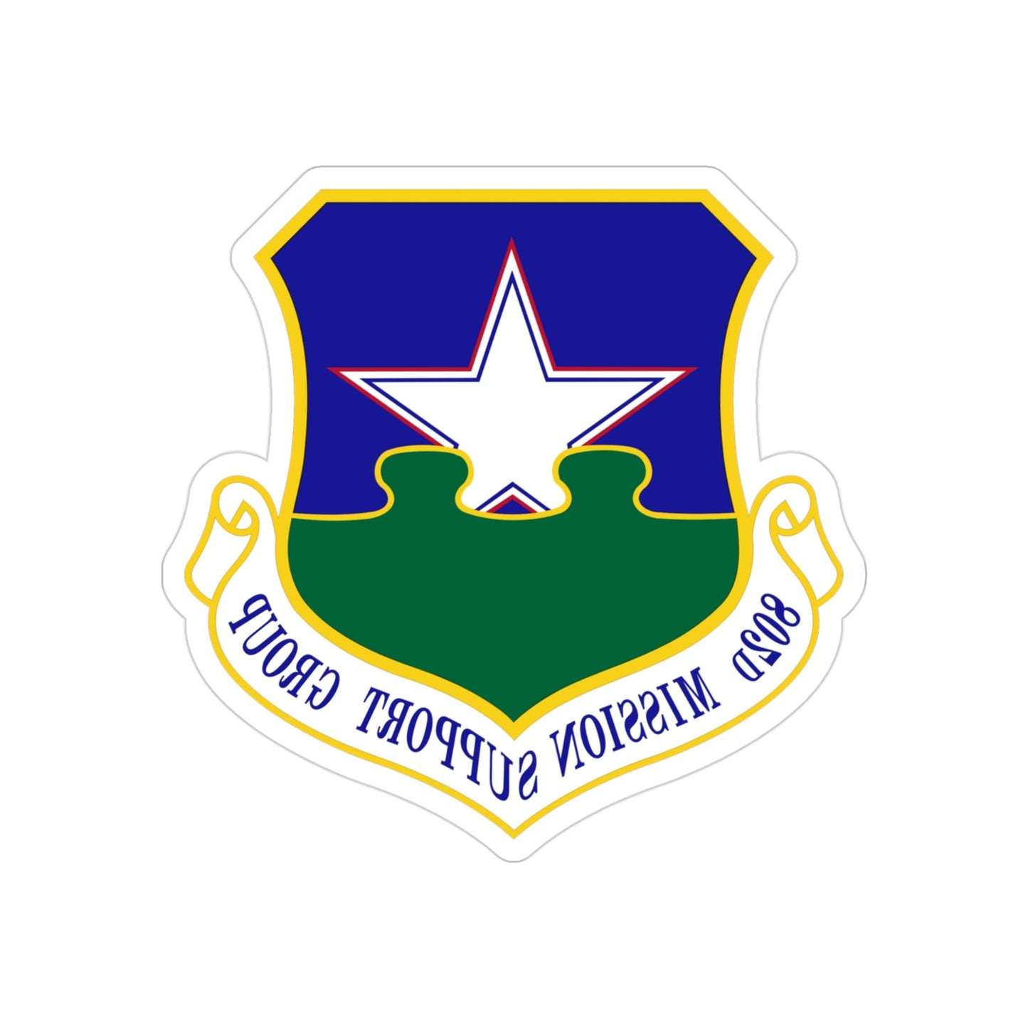 802nd Mission Support Group (U.S. Air Force) REVERSE PRINT Transparent STICKER-3 Inch-The Sticker Space