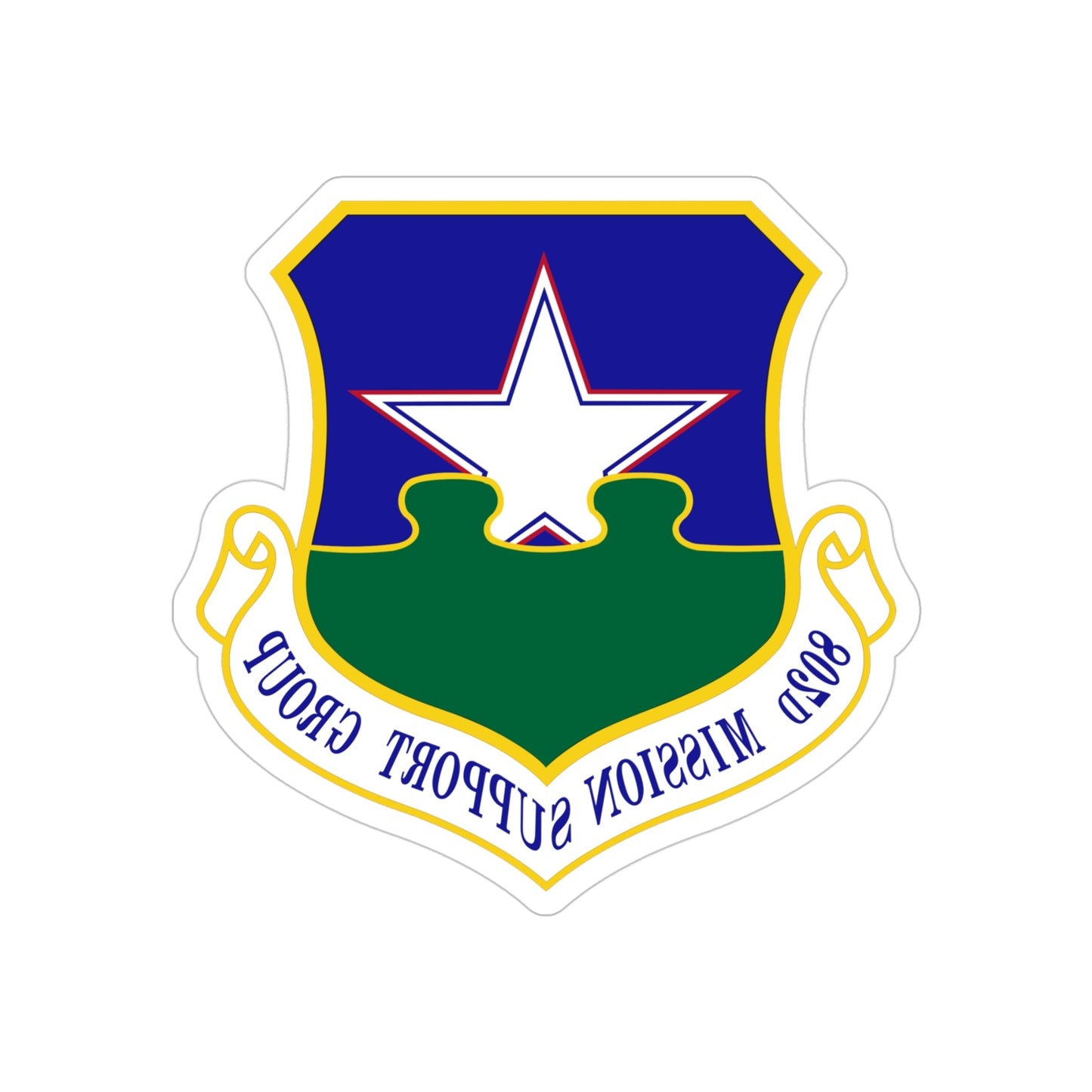 802nd Mission Support Group (U.S. Air Force) REVERSE PRINT Transparent STICKER-4 Inch-The Sticker Space