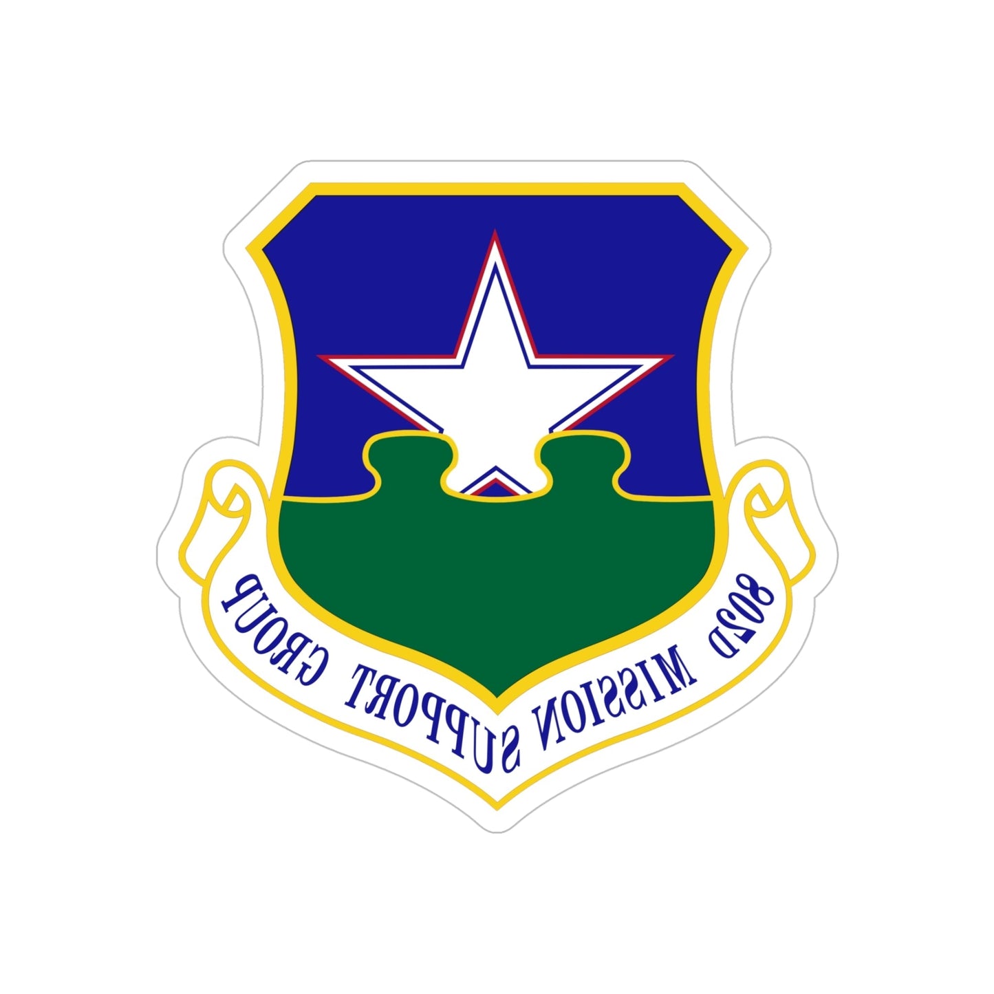 802nd Mission Support Group (U.S. Air Force) REVERSE PRINT Transparent STICKER-5 Inch-The Sticker Space