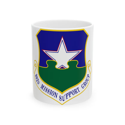 802nd Mission Support Group (U.S. Air Force) White Coffee Mug-11oz-The Sticker Space