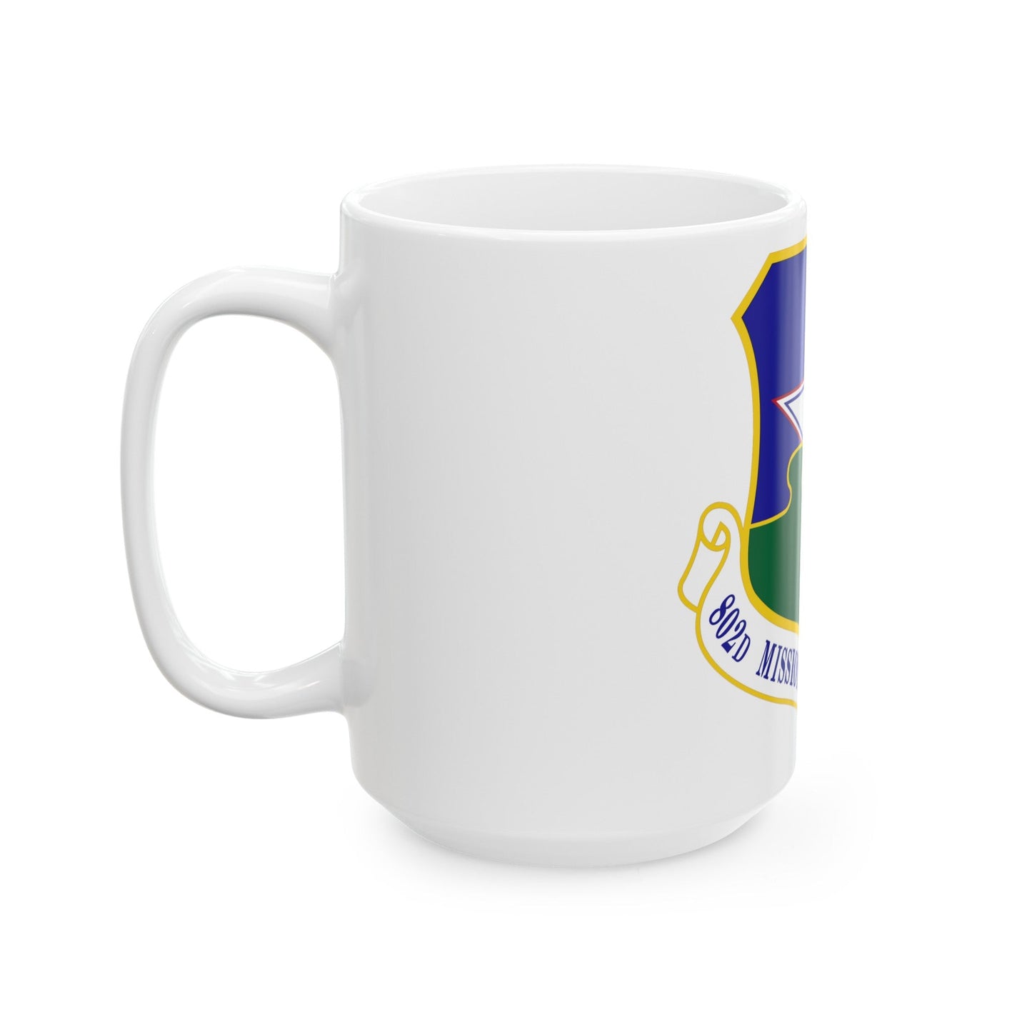 802nd Mission Support Group (U.S. Air Force) White Coffee Mug-The Sticker Space