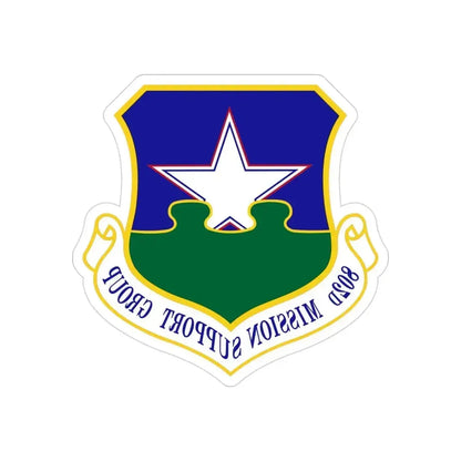 802nd Mission Support Group (U.S. Air Force) REVERSE PRINT Transparent Die-Cut STICKER 3 Inch Die-Cut Transparent - The Sticker Space