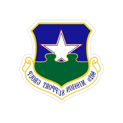 802nd Mission Support Group (U.S. Air Force) REVERSE PRINT Transparent Die-Cut STICKER - The Sticker Space