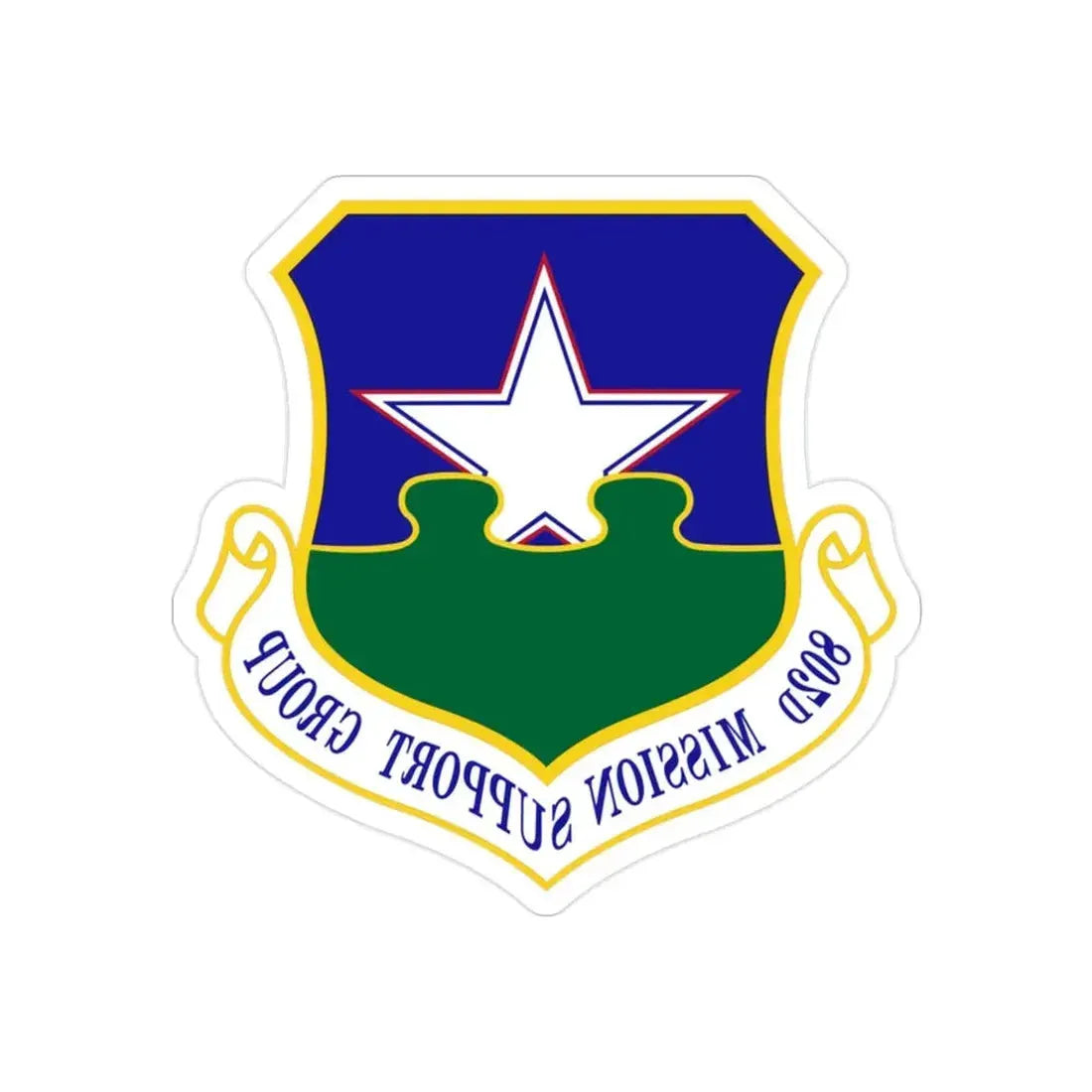 802nd Mission Support Group (U.S. Air Force) REVERSE PRINT Transparent Die-Cut STICKER - The Sticker Space