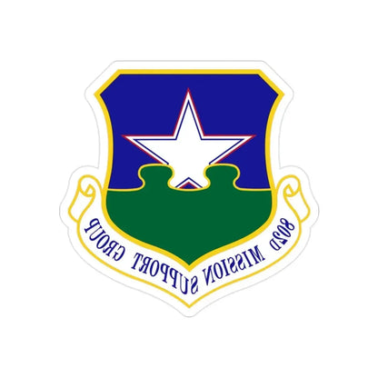 802nd Mission Support Group (U.S. Air Force) REVERSE PRINT Transparent Die-Cut STICKER - The Sticker Space