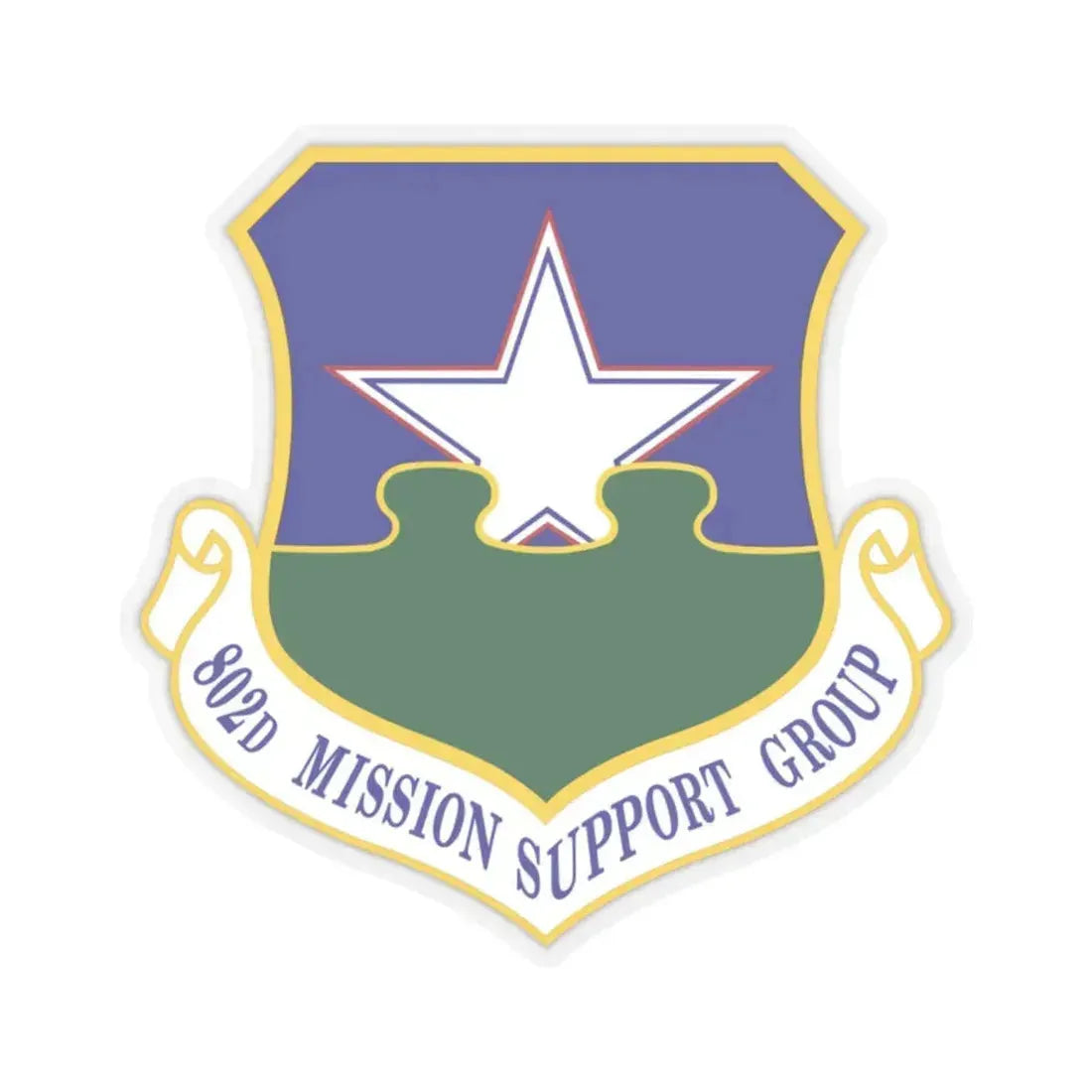 802nd Mission Support Group (U.S. Air Force) STICKER Vinyl Kiss-Cut Decal 2 Inch Transparent - The Sticker Space