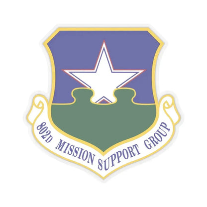 802nd Mission Support Group (U.S. Air Force) STICKER Vinyl Kiss-Cut Decal 2 Inch Transparent - The Sticker Space