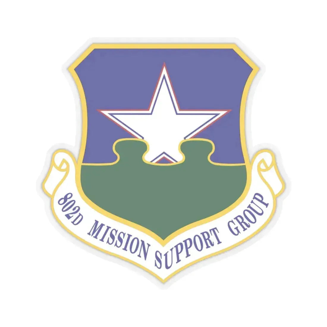 802nd Mission Support Group (U.S. Air Force) STICKER Vinyl Kiss-Cut Decal 3 Inch Transparent - The Sticker Space
