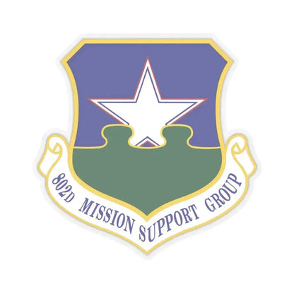 802nd Mission Support Group (U.S. Air Force) STICKER Vinyl Kiss-Cut Decal 4 Inch Transparent - The Sticker Space