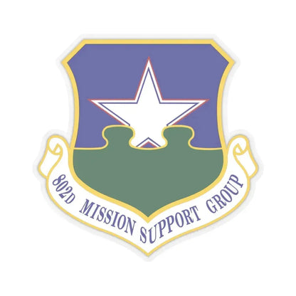 802nd Mission Support Group (U.S. Air Force) STICKER Vinyl Kiss-Cut Decal 6 Inch Transparent - The Sticker Space