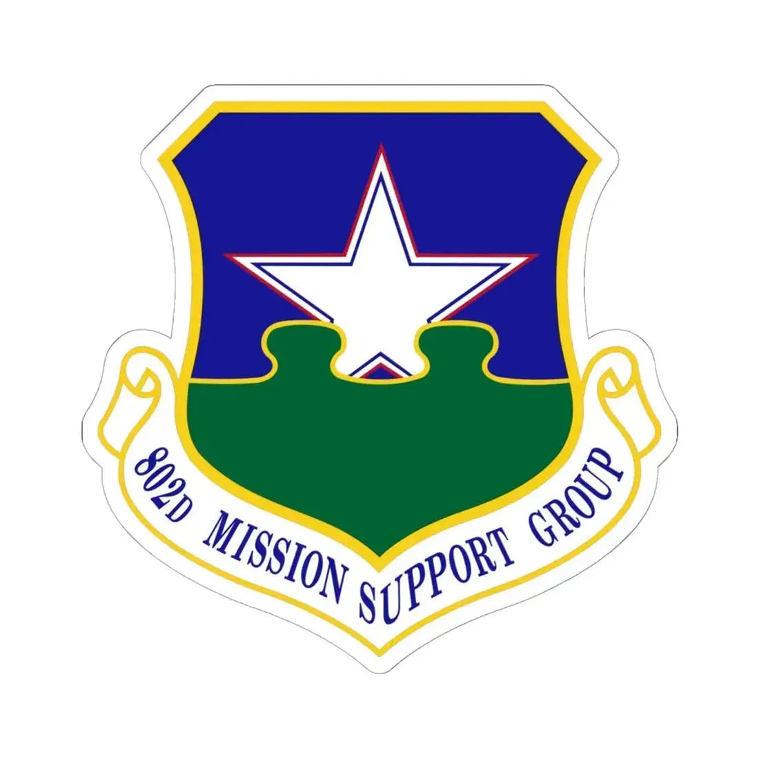 802nd Mission Support Group (U.S. Air Force) STICKER Vinyl Kiss-Cut Decal 6 Inch White - The Sticker Space