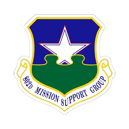 802nd Mission Support Group (U.S. Air Force) STICKER Vinyl Kiss-Cut Decal 6 Inch White - The Sticker Space