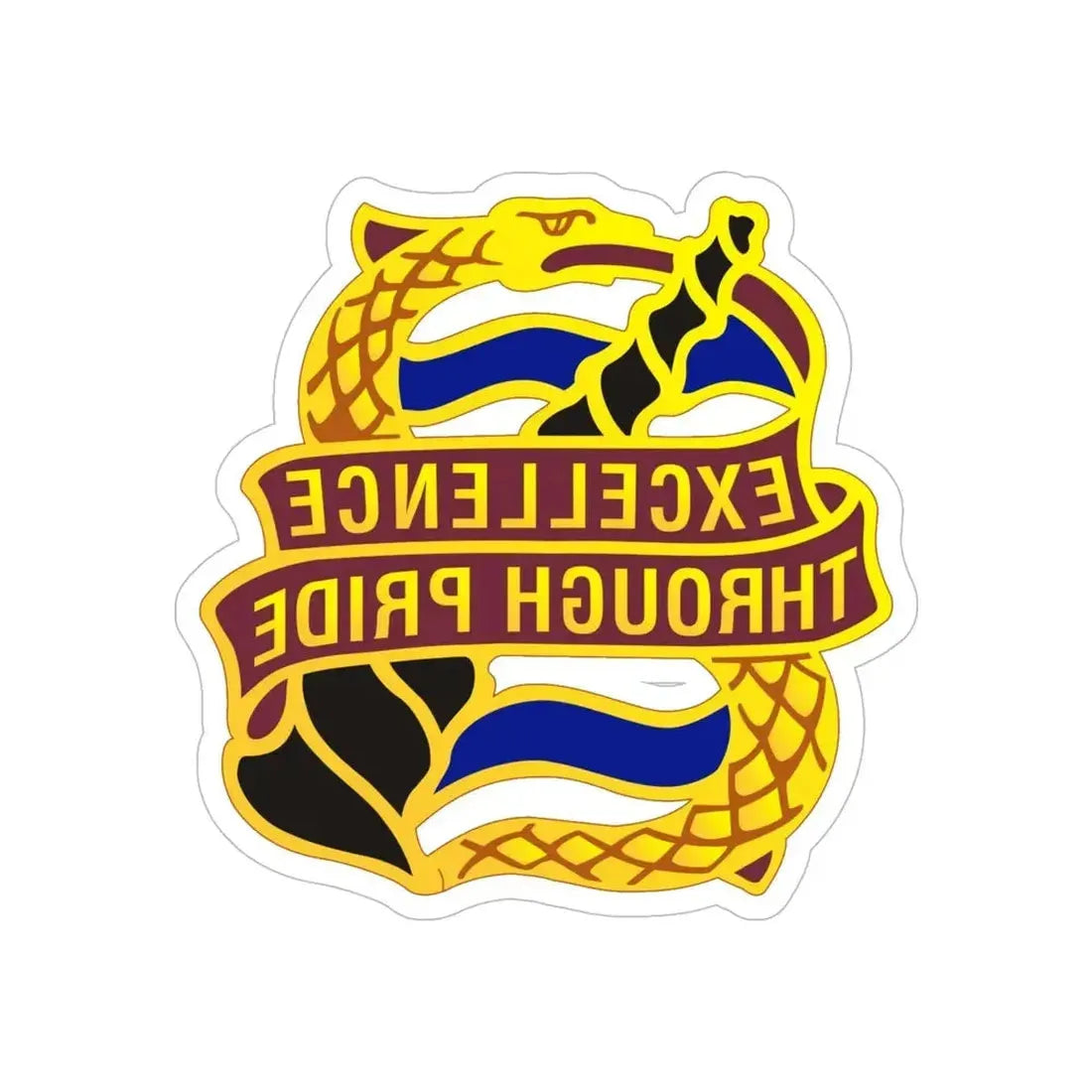 803 Medical Group (U.S. Army) REVERSE PRINT Transparent Die-Cut STICKER - The Sticker Space