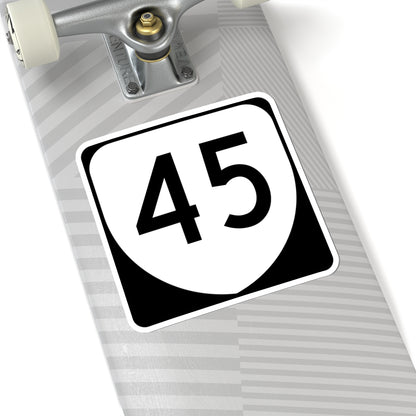 Virginia 45 (Virginia) (Road Sign) STICKER Vinyl Kiss-Cut Decal