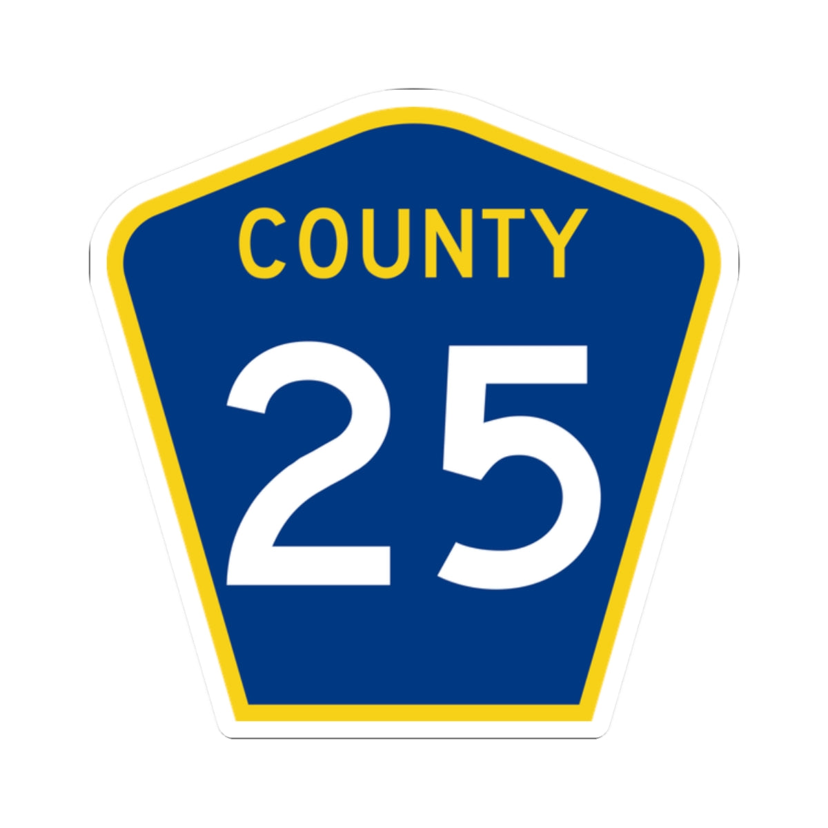 County 25 MN (Minnesota) (Road Sign) STICKER Vinyl Kiss-Cut Decal