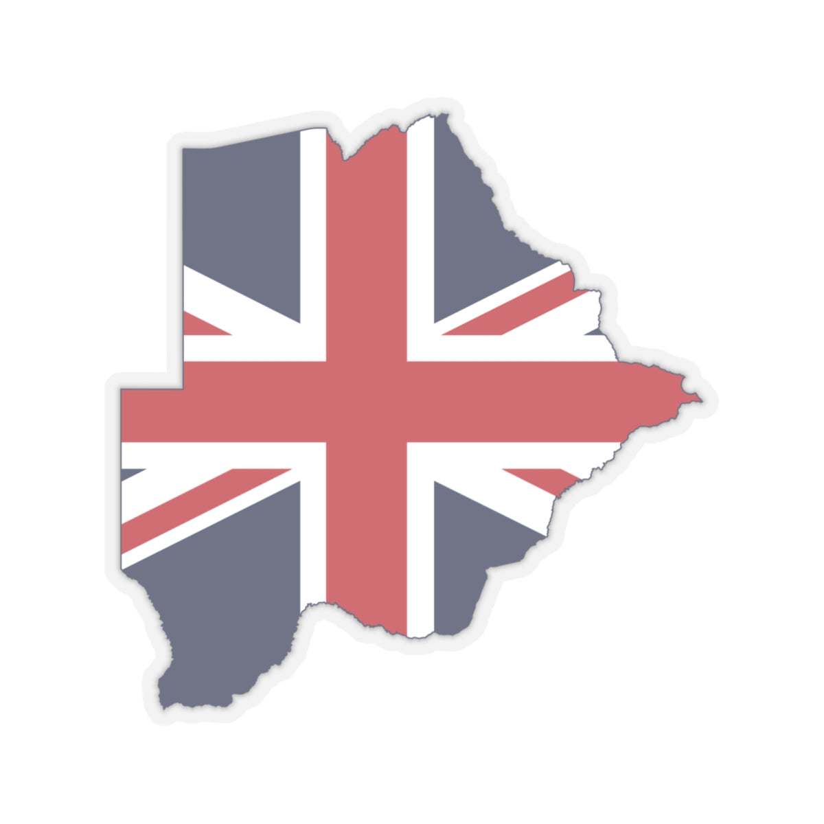 Flag map of Bechuanaland 1885-1966 (Botswana) STICKER Vinyl Kiss-Cut Decal