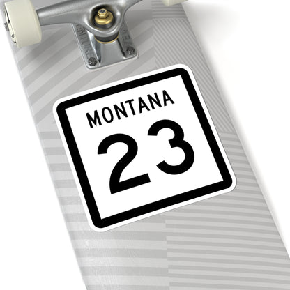 MT-23 (Montana) (Road Sign) STICKER Vinyl Kiss-Cut Decal