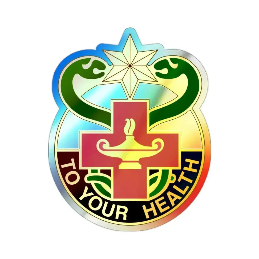 804 Medical Brigade 3 (U.S. Army) Holographic STICKER Die-Cut Vinyl Decal 2 Inch Holographic - The Sticker Space