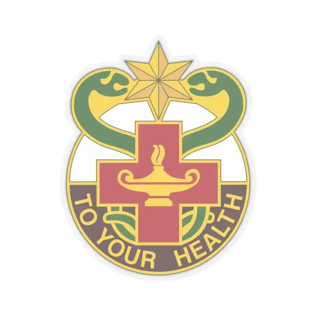 804 Medical Brigade 3 (U.S. Army) STICKER Vinyl Kiss-Cut Decal 3 Inch Transparent - The Sticker Space
