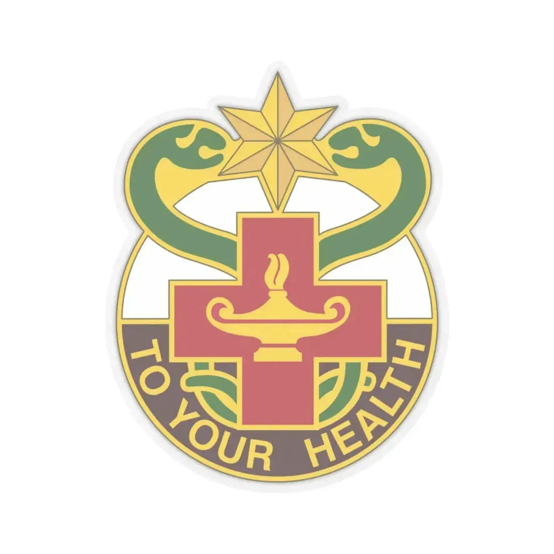 804 Medical Brigade 3 (U.S. Army) STICKER Vinyl Kiss-Cut Decal 4 Inch Transparent - The Sticker Space