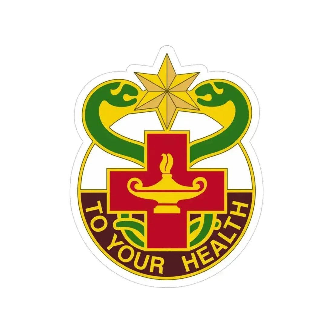 804 Medical Brigade 3 (U.S. Army) Transparent STICKER Die-Cut Vinyl Decal 3 Inch - The Sticker Space