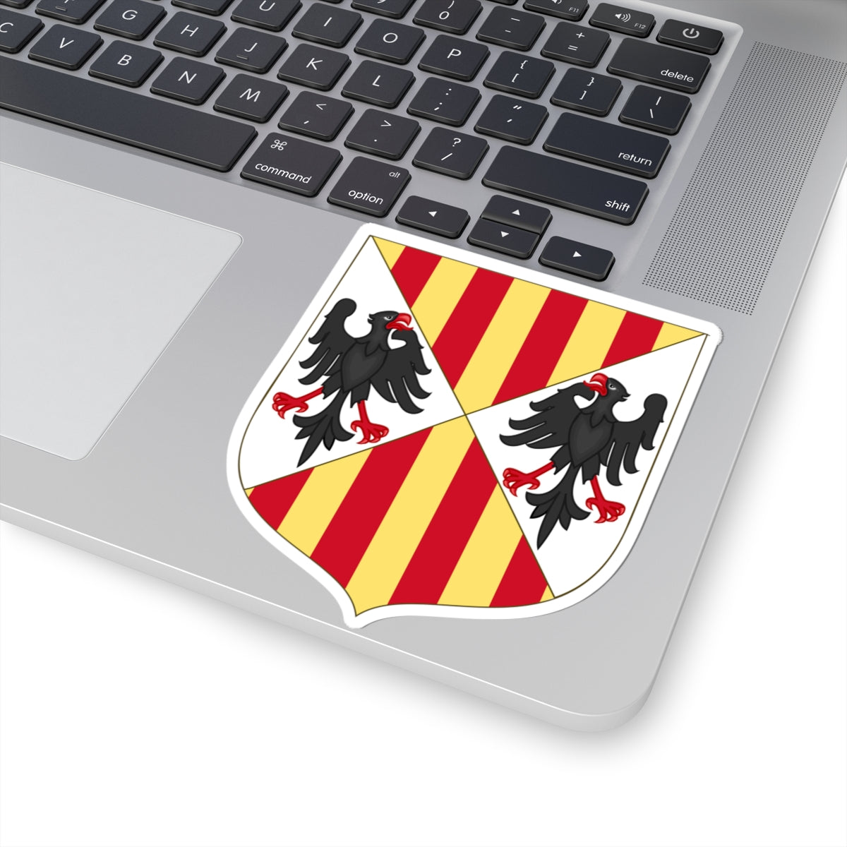 Arms of the Aragonese Kings of Sicily Shape Variant (Spain) (Coat of Arms) STICKER Vinyl Kiss-Cut Decal