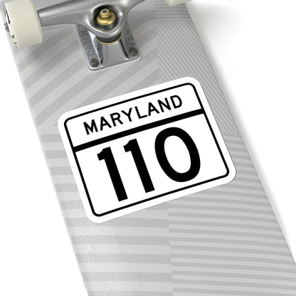 MD Route 110 (Maryland) (Road Sign) STICKER Vinyl Kiss-Cut Decal