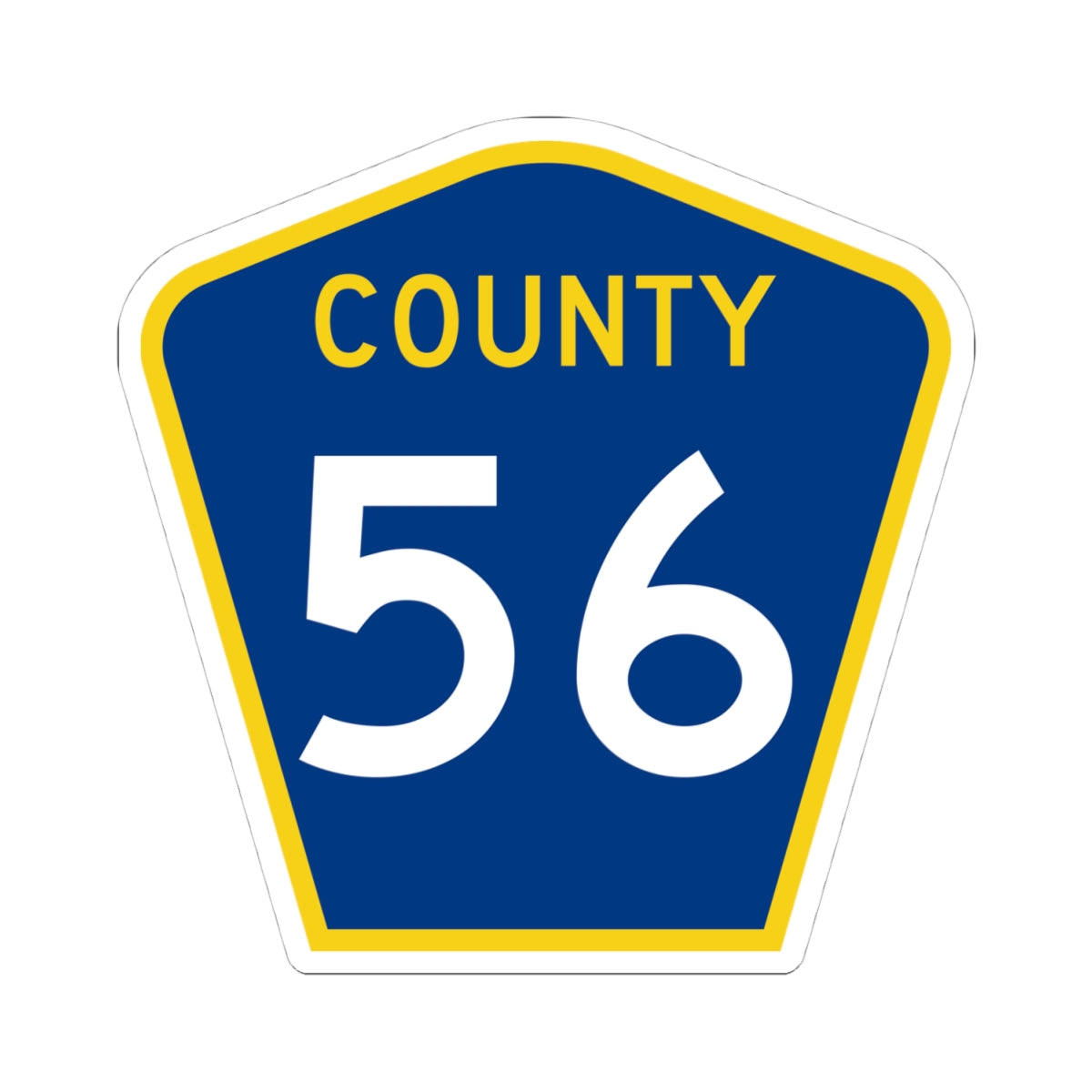 County 56 MN (Minnesota) (Road Sign) STICKER Vinyl Kiss-Cut Decal
