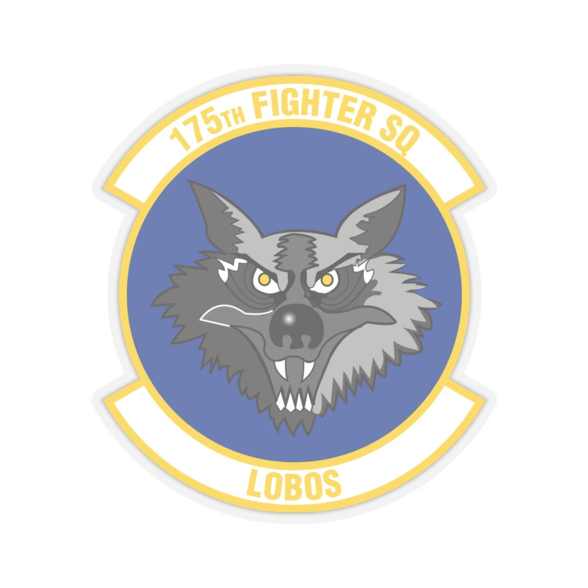 175 Fighter Squadron (U.S. Air Force) STICKER Vinyl Kiss-Cut Decal-3" × 3"-Transparent-The Sticker Space