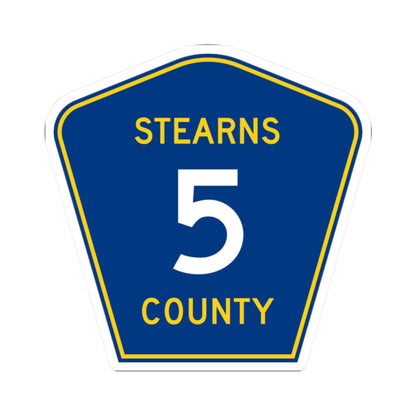 Stearns County Route 5 (Minnesota) (Road Sign) STICKER Vinyl Kiss-Cut Decal