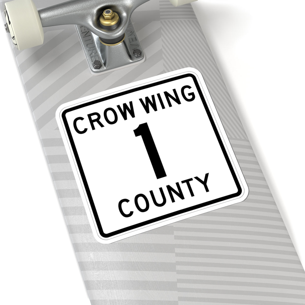 Crow Wing County 1 (Minnesota) (Road Sign) STICKER Vinyl Kiss-Cut Decal