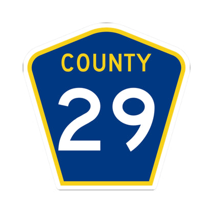 County 29 MN (Minnesota) (Road Sign) STICKER Vinyl Kiss-Cut Decal