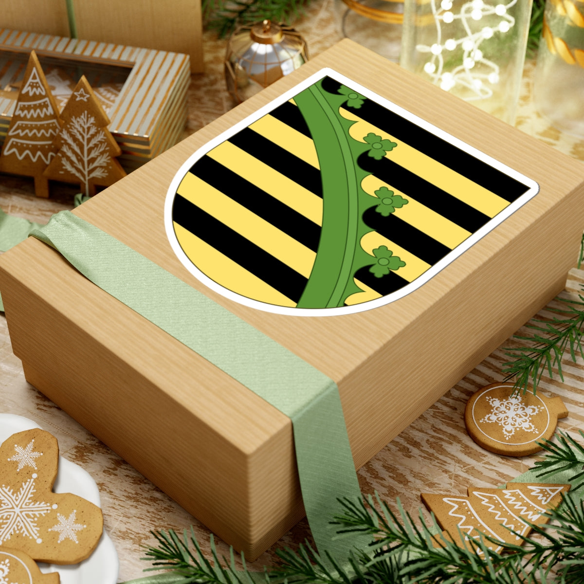 Arms of Saxony (Denmark) (Coat of Arms) STICKER Vinyl Kiss-Cut Decal