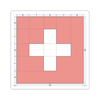Flag of Switzerland construction sheet (Switzerland) STICKER Vinyl Kiss-Cut Decal