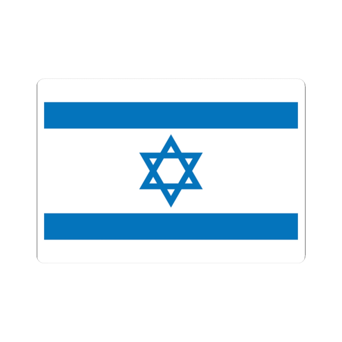 Flag of Israel Pale Blue 3-2 (Israel) STICKER Vinyl Kiss-Cut Decal