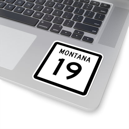 MT-19 (Montana) (Road Sign) STICKER Vinyl Kiss-Cut Decal