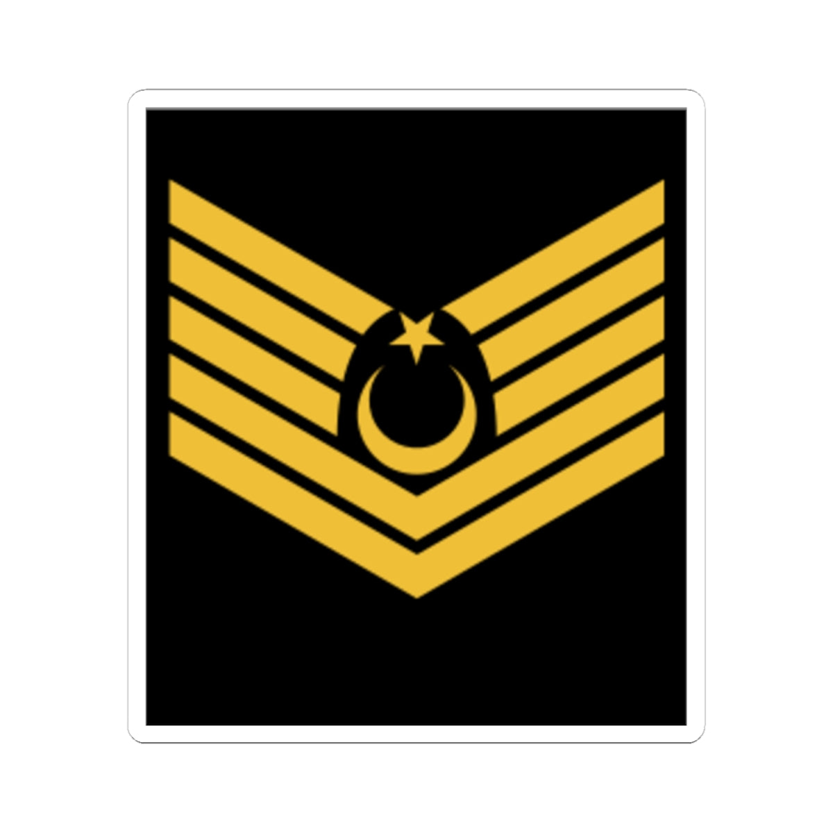 Kıdemli Üstçavuş rütbe (Turkey) (Military Rank) STICKER Vinyl Kiss-Cut Decal