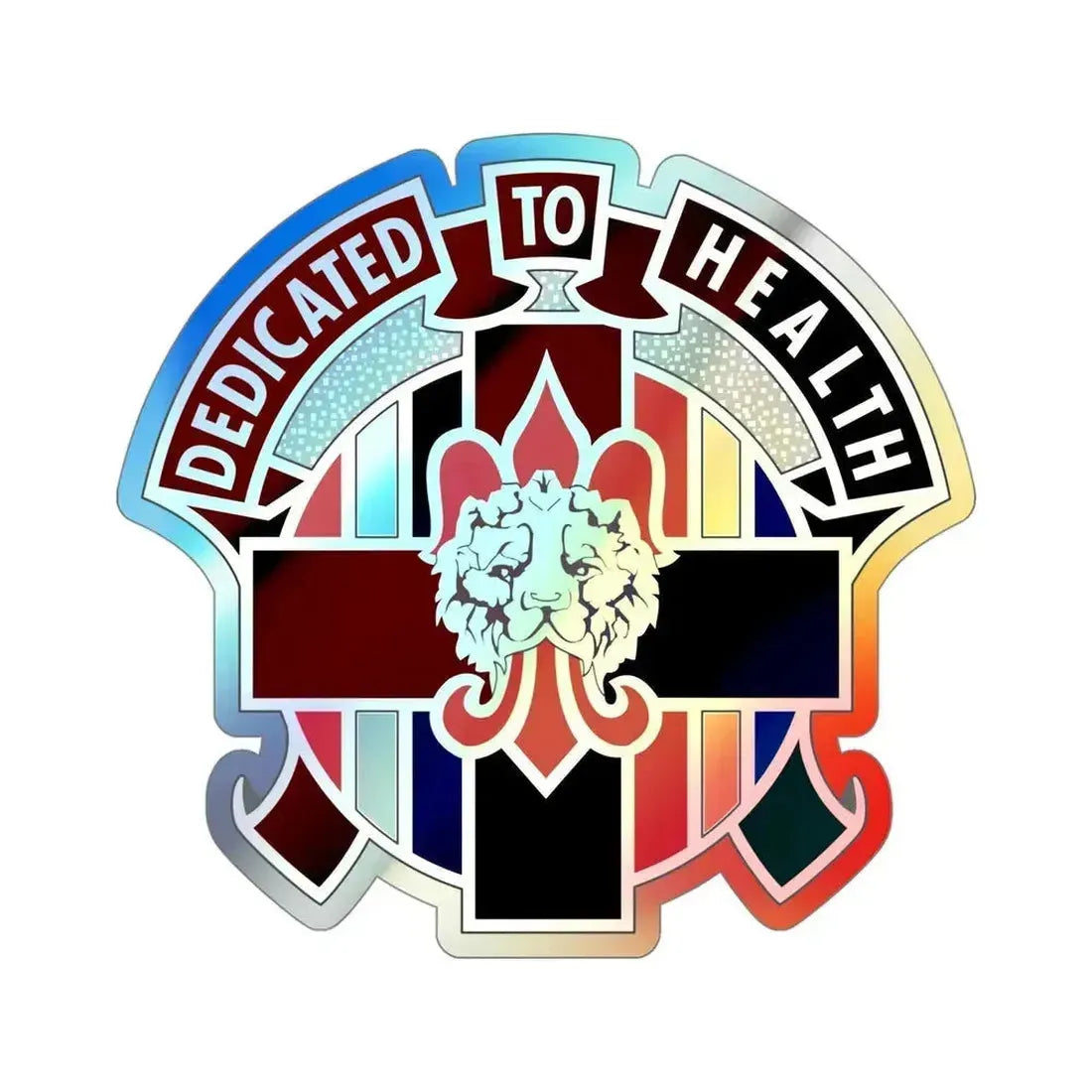 807 Medical Brigade 2 (U.S. Army) Holographic STICKER Die-Cut Vinyl Decal 4 Inch Holographic - The Sticker Space