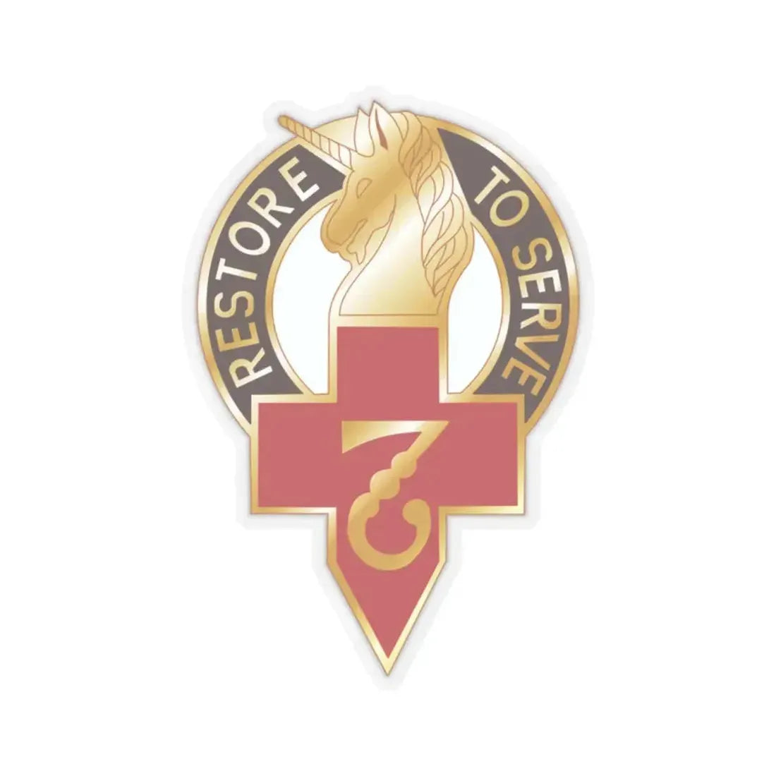 807 Surgical Hospital (U.S. Army) STICKER Vinyl Kiss-Cut Decal 2 Inch Transparent - The Sticker Space