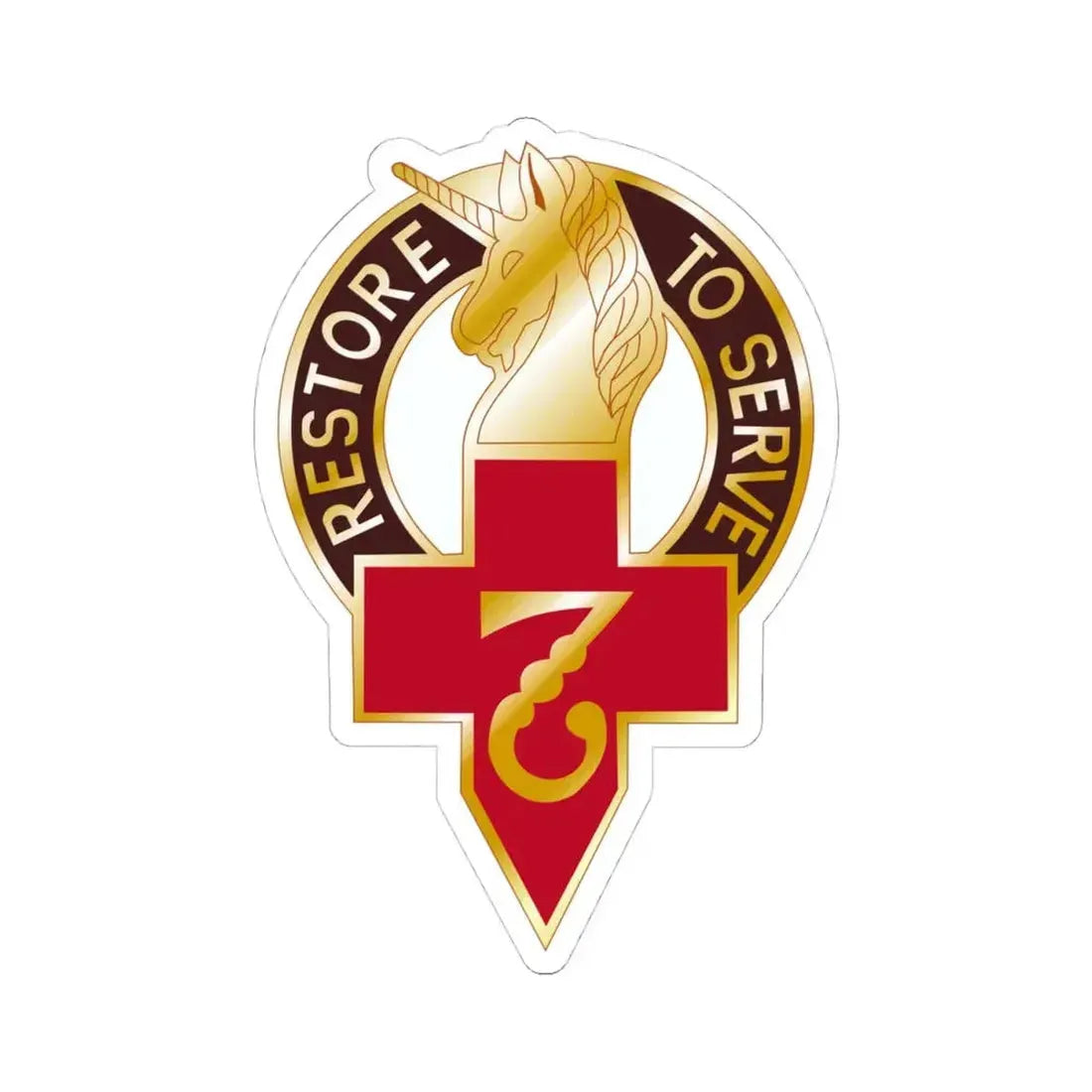 807 Surgical Hospital (U.S. Army) STICKER Vinyl Kiss-Cut Decal 4 Inch White - The Sticker Space