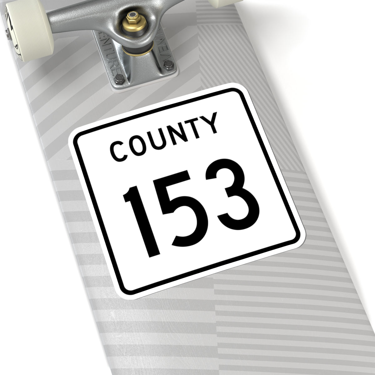 County 153 square (Minnesota) (Road Sign) STICKER Vinyl Kiss-Cut Decal