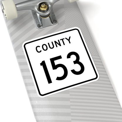 County 153 square (Minnesota) (Road Sign) STICKER Vinyl Kiss-Cut Decal